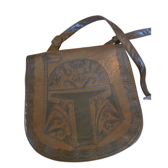 Loungefly Star Wars Boba Fett Faux Leather Crossbody Messenger Bag Floral Novelt - Picture 3 of 8